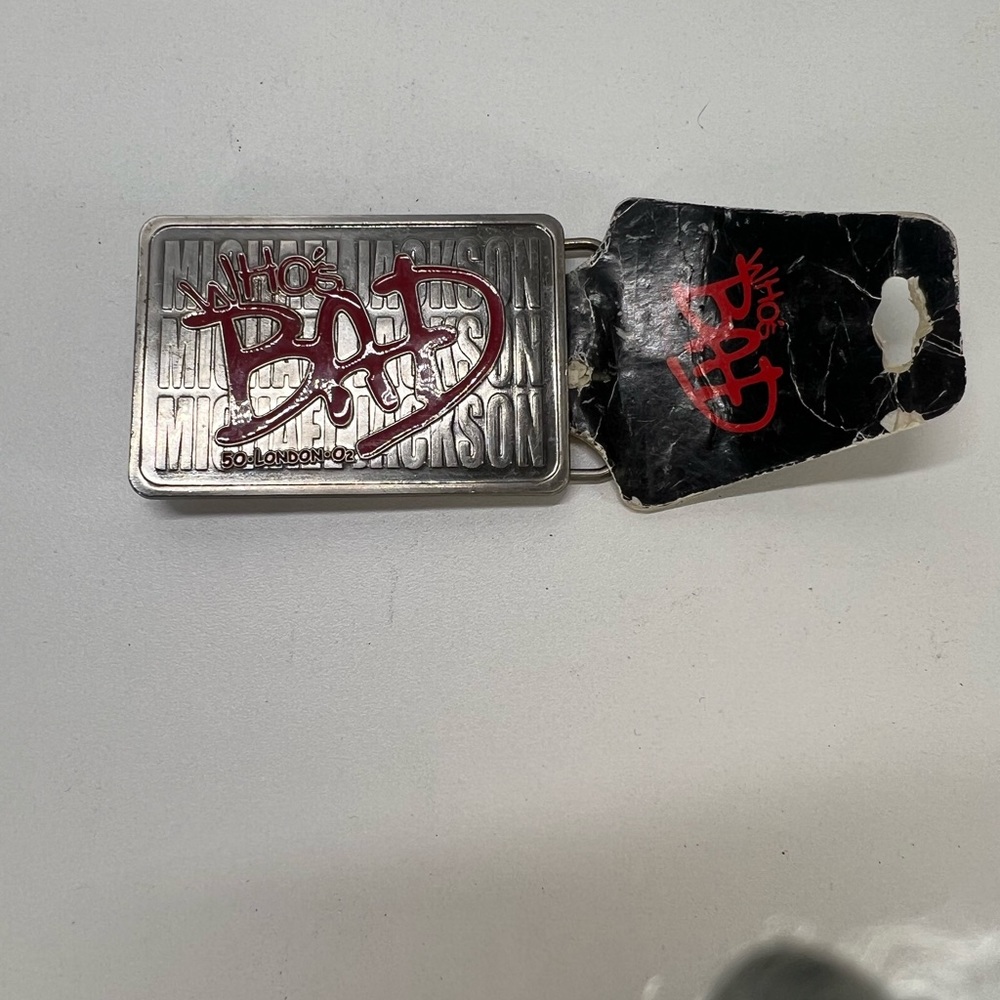 Vintage 2009 AEG Live Michael Jackson Who's Bad London O2 Buckle